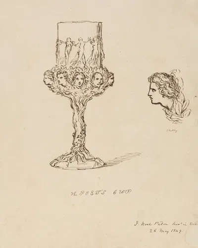 The poet's cup. by Sir Joseph Noel Paton, 1849 — digital art print download