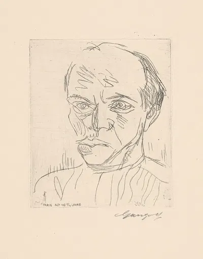 Self-portrait by Paul Gangolf, 1927 — digital art print download