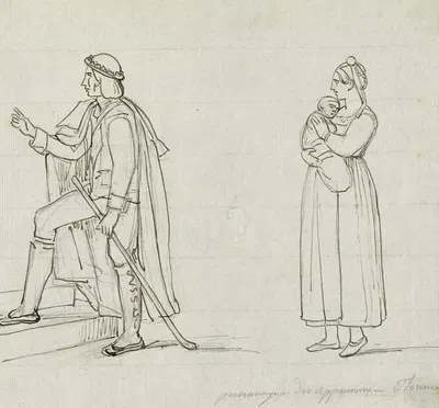 Deux personnages des Appenins by Рене Маржолин — digital art print download