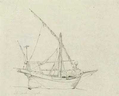 Etude de bateau, Naples. by Рене Маржолин — digital art print download