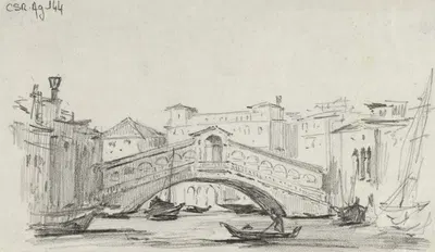 Le pont du Rialto, à Venise by Рене Маржолин — digital art print download