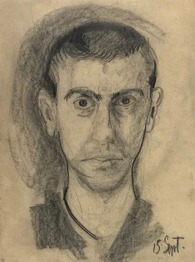 Selbstbildnis Richard Gerstl (Vorder- und Rückseite) by Ричард Герштль, 1907 — digital art print download