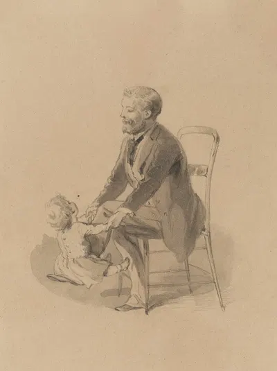 Grandfather and child by Solomon Eytinge — digital art print download
