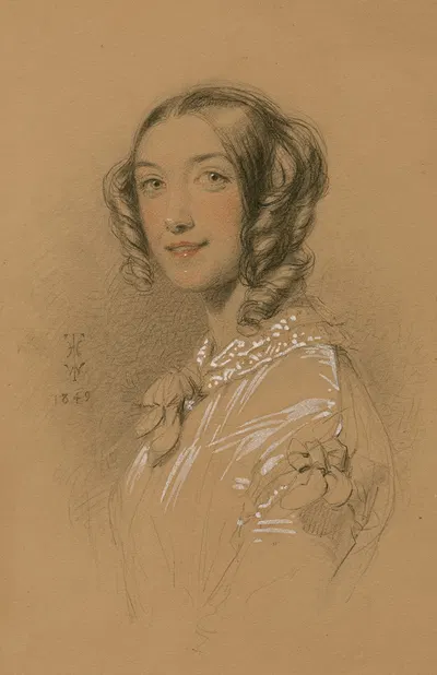 Miss Woolgar (Mrs. Alfred Mellon) by Томас Харрингтон Уилсон, 1849 — digital art print download