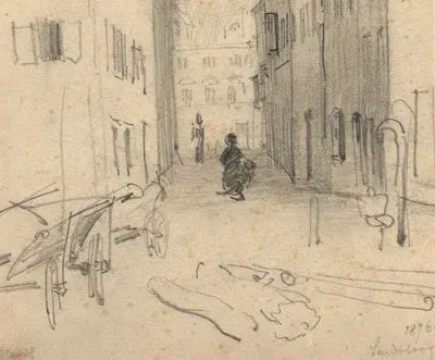 Straße in Landsberg by Тина Блау, 1876 — digital art print download