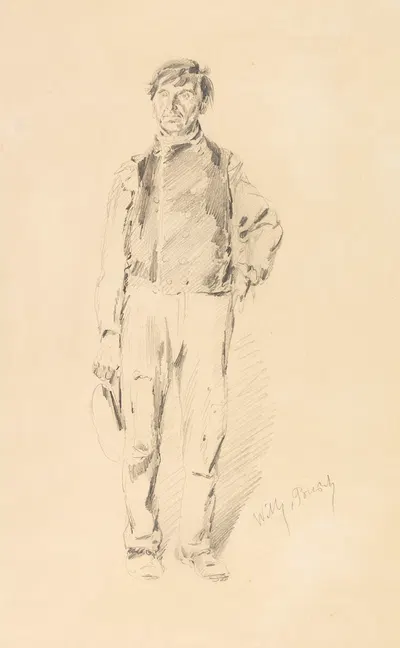 Portrait of a middle-aged man by Wilhelm Busch, 1875 — digital art print download