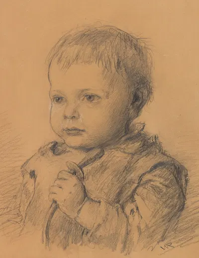 Portrait of child. by Wilhelm Carl Räuber, 1896 — digital art print download