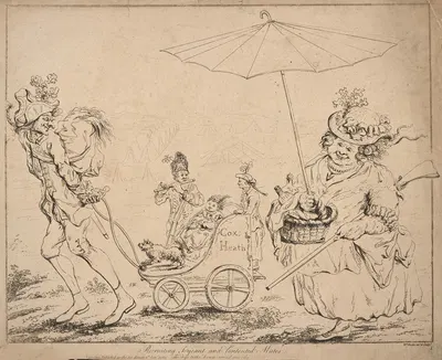Recruiting serjeant and contented mates. by Уильям Остин, 1780 — digital art print download