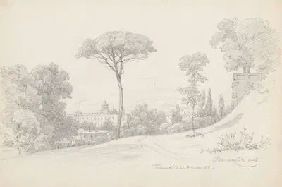 Frascati Gardens by Arthur Blaschnik, 1858 — digital art print download
