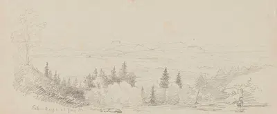 Hills in the Vicinity of Pirna near Dresden by Arthur Blaschnik, 1852 — digital art print download