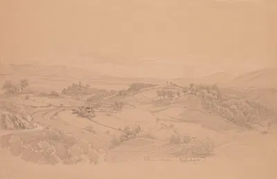 Olevano Area by Arthur Blaschnik, 1854 — digital art print download