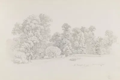 Park Entrance in Ariccia by Arthur Blaschnik, 1855 — digital art print download