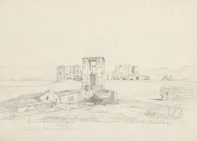 Ruins of Luculli Villa by Via Appia in Rome by Arthur Blaschnik, 1855 — digital art print download