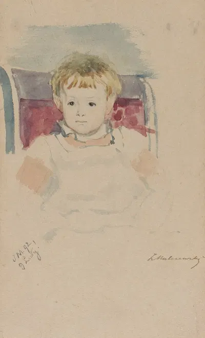 Portrait of daughter Julia by Яцек Мальчевский, 1892 — digital art print download