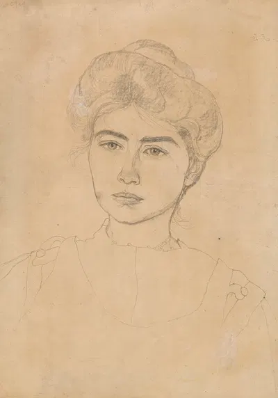 Portrait of a young woman by Jan Rembowski, 1908 — digital art print download