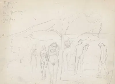 Sketches of naked figures by Jan Rembowski — digital art print download
