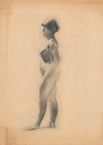 Female nude by Конрад Кшижановский, 1900 — digital art print download