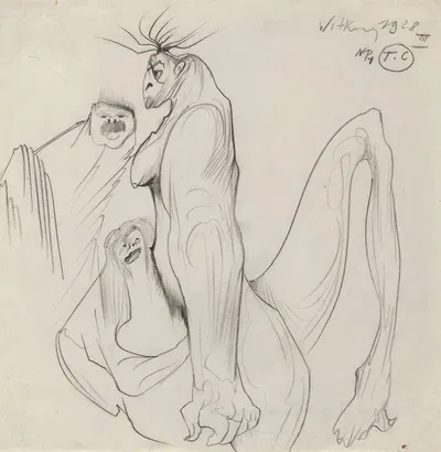 Symbolic composition with three figures by Станислав Игнацы Виткевич, 1928 — digital art print download