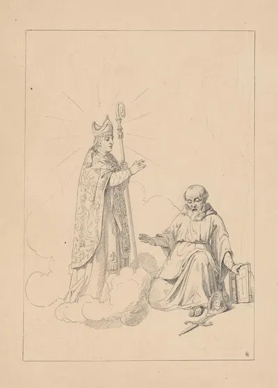 Bolesław Śmiały i duch św. Stanisława by Адриан Глебоцкий, 1857 — digital art print download
