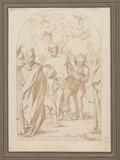 Saint Bartholomew [Martyrdom of Saint Bartholomew] by Адриан Глебоцкий, 1857 — digital art print download