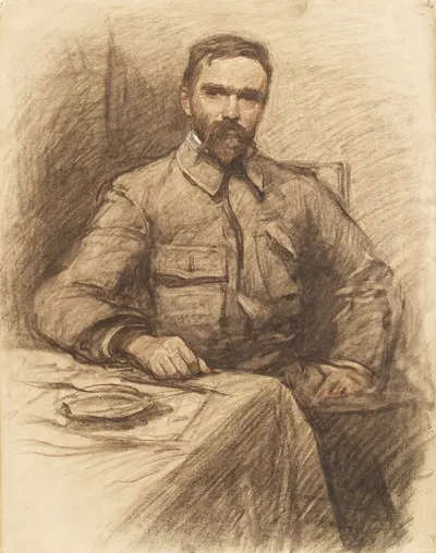 Portrait of Józef Piłsudski by Антоний Каменьский, 1913 — digital art print download