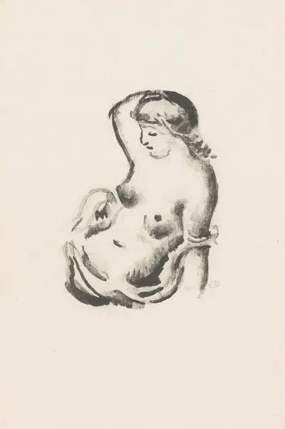 Femme assise vue à mi-corps by Аристида Маййоль, 1927 — digital art print download