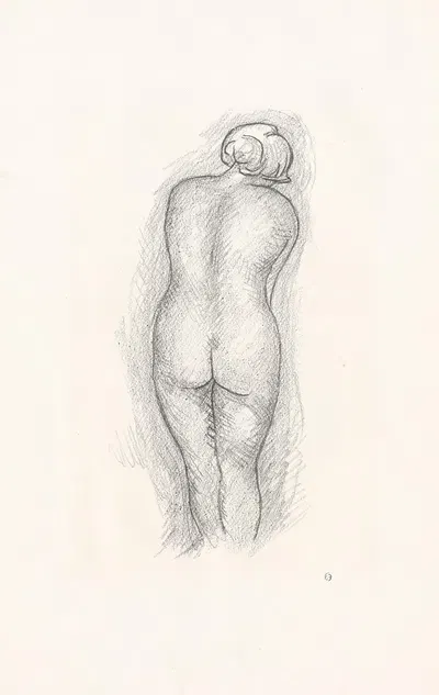 Femme nue de dos by Аристида Маййоль, 1927 — digital art print download
