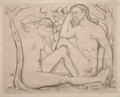 Nude Man and Woman by Аристида Маййоль, 1900–1925 — digital art print download