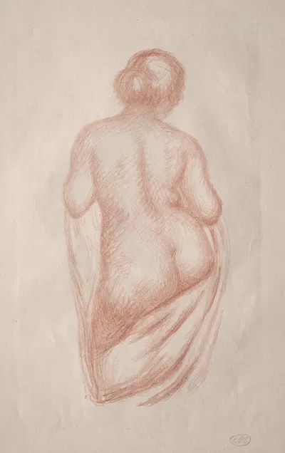 Woman Seen from the Back by Аристида Маййоль, 1900–1941 — digital art print download