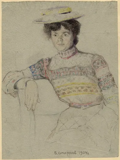 A Young Lady from Omsk in a Mordovian Outfit. Irkutsk. by Борис Васильевич Смирнов, 1904 — digital art print download