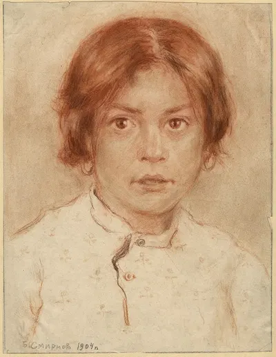 Female Pupil at the Irkutsk School. by Борис Васильевич Смирнов, 1904 — digital art print download
