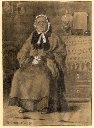 Grandmother from Krasnoyarsk. by Борис Васильевич Смирнов, 1904 — digital art print download