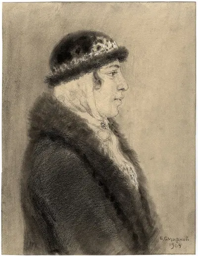 Merchant's Wife. Old Believer. by Борис Васильевич Смирнов, 1904 — digital art print download