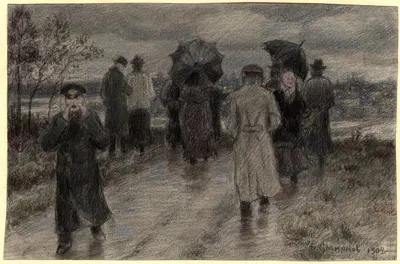 Returning from an Unsuccessful Picnic in the Taiga. Irkutsk. by Борис Васильевич Смирнов, 1904 — digital art print download