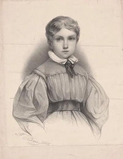 Portrait of a Child by Федор Бир, 1846 — digital art print download
