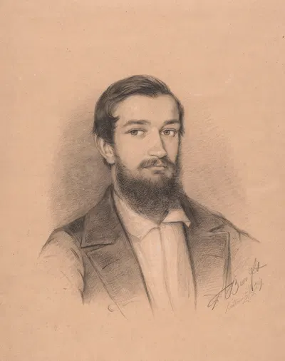 Portrait of a Man by Федор Бир, 1849 — digital art print download