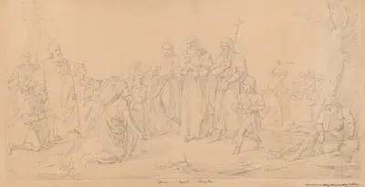 Introducing Christianity in Poland by Ignacy Gierdziejewski, 1853 — digital art print download