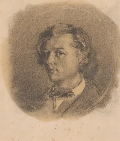 Portrait of a young man by Johannes Graf, 1850 - 1860 — digital art print download