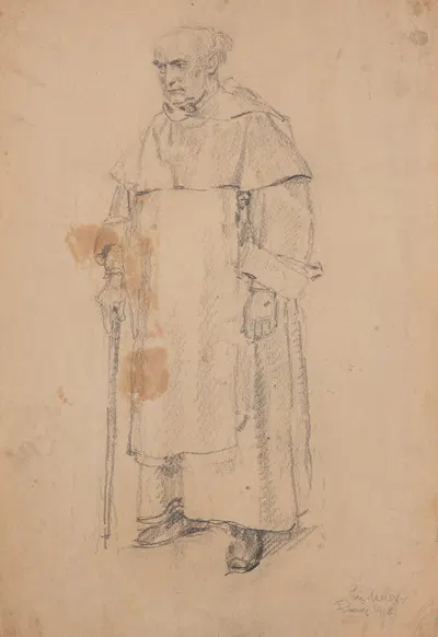 Father Joachim Berthier by Józef Mehoffer, 1918 — digital art print download