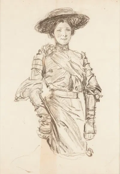 Portret Jadwigi Mehofferowej, żony artysty by Józef Mehoffer, 1902 — digital art print download
