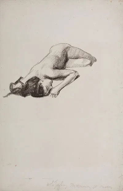Study of the figure of St. Barbara by Józef Mehoffer, 1898 — digital art print download