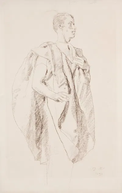 Study of the figure of St. Maurice by Józef Mehoffer, 1898 — digital art print download
