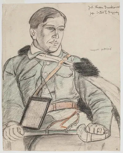 Portret Juliusza Kaden-Bandrowskiego, podporucznika piechoty Legionów Polskich by Леопольд Готлиб, 1915 — digital art print…