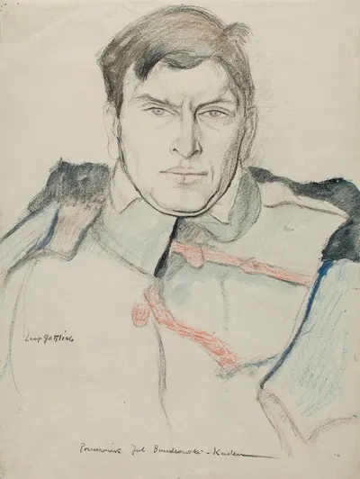 Portret Juliusza Kaden-Bandrowskiego, porucznika Legionów Polskich by Леопольд Готлиб, 1915 — digital art print download