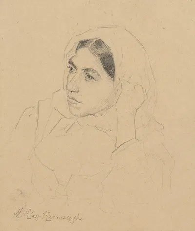 Bust of a Woman (Gypsy) by Мария Класс-Казановская, 1891 — digital art print download