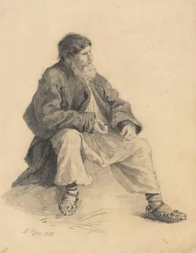 Old Beggar by Мария Класс-Казановская, 1883 — digital art print download
