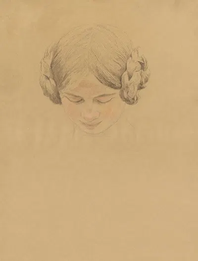 Head of a girl by Отто Грейнер, 1890 - 1916 — digital art print download