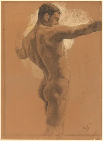 Male nude by Отто Грейнер, 1896 — digital art print download