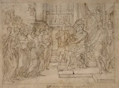 Esther before Ahasuerus by Pieter Coecke van Aelst, 1545 - 1550 — digital art print download