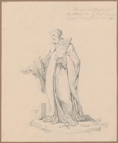 Design of the monument of Father Augustyn Kordecki by Рафаł Хадзевич, 1857 — digital art print download